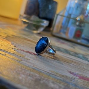 Sterling Silver White Buffalo Ring 6.5